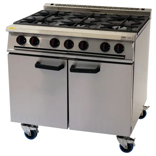 Six Burner Oven Range for Hire
