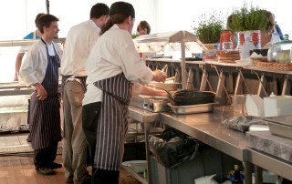 Pop up restaurant kitchens at harvest festival