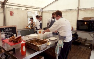 Pop up restaurant kitchens at harvest festival
