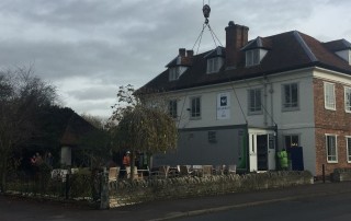 Emergency temporary kitchen at the Swan at Tetsworth