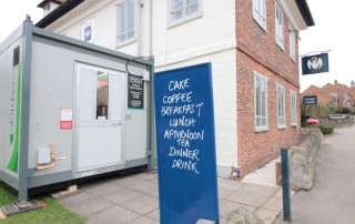 Emergency temporary kitchen at the Swan at Tetsworth