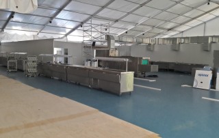 Temporary dining set up for athletes village commonwealth games
