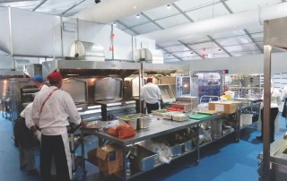 Temporary kitchen for athletes village at Commonwealth games