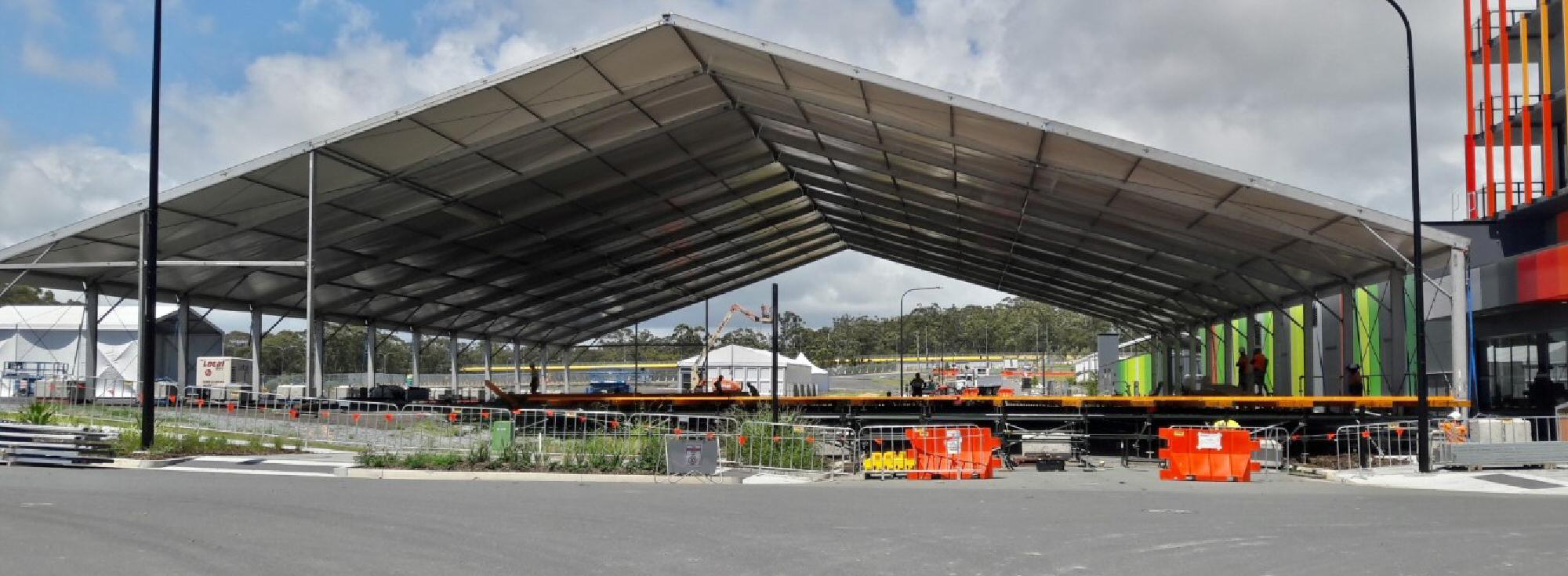 Gold Coast Temporary Kitchen and Dining Construction Construction of temporary kitchen and dining for Gold Coast Games