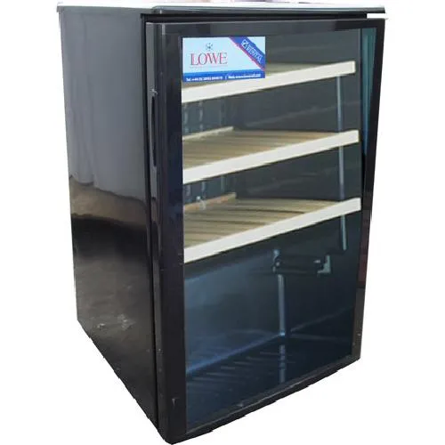 Compact Glass Door Wine Display Chiller for Hire 50 Bottle Capacity