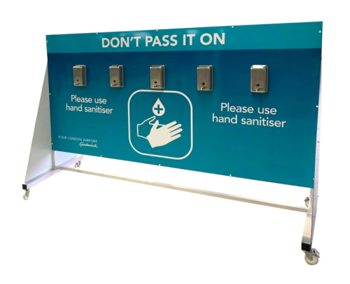 Large Hand Sanitiser Station Single Side for Hire