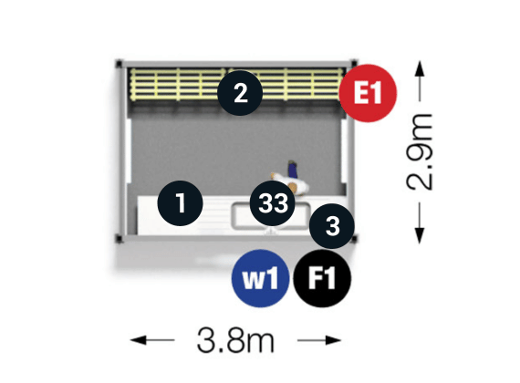 Warewashing 3.8m 2