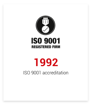 1992 - ISO 9001 Accreditation