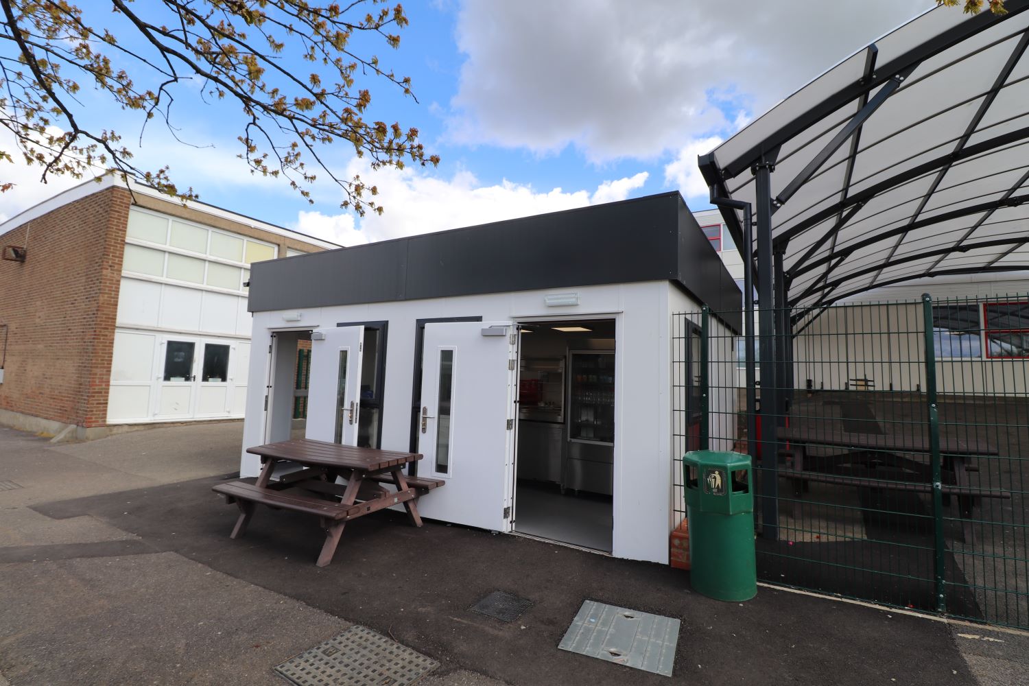 Stewards Academy Food Cube outside
