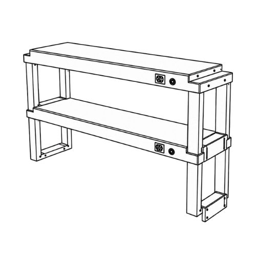 1200 mm Hot Cupboard Stackable Heated Gantry